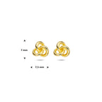 Ohrstecker Knopf 7 mm 14K Gelbgold