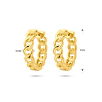 Klappcreolen Glieder-Design 18 mm 1 Mikron versilbert (gelb)
