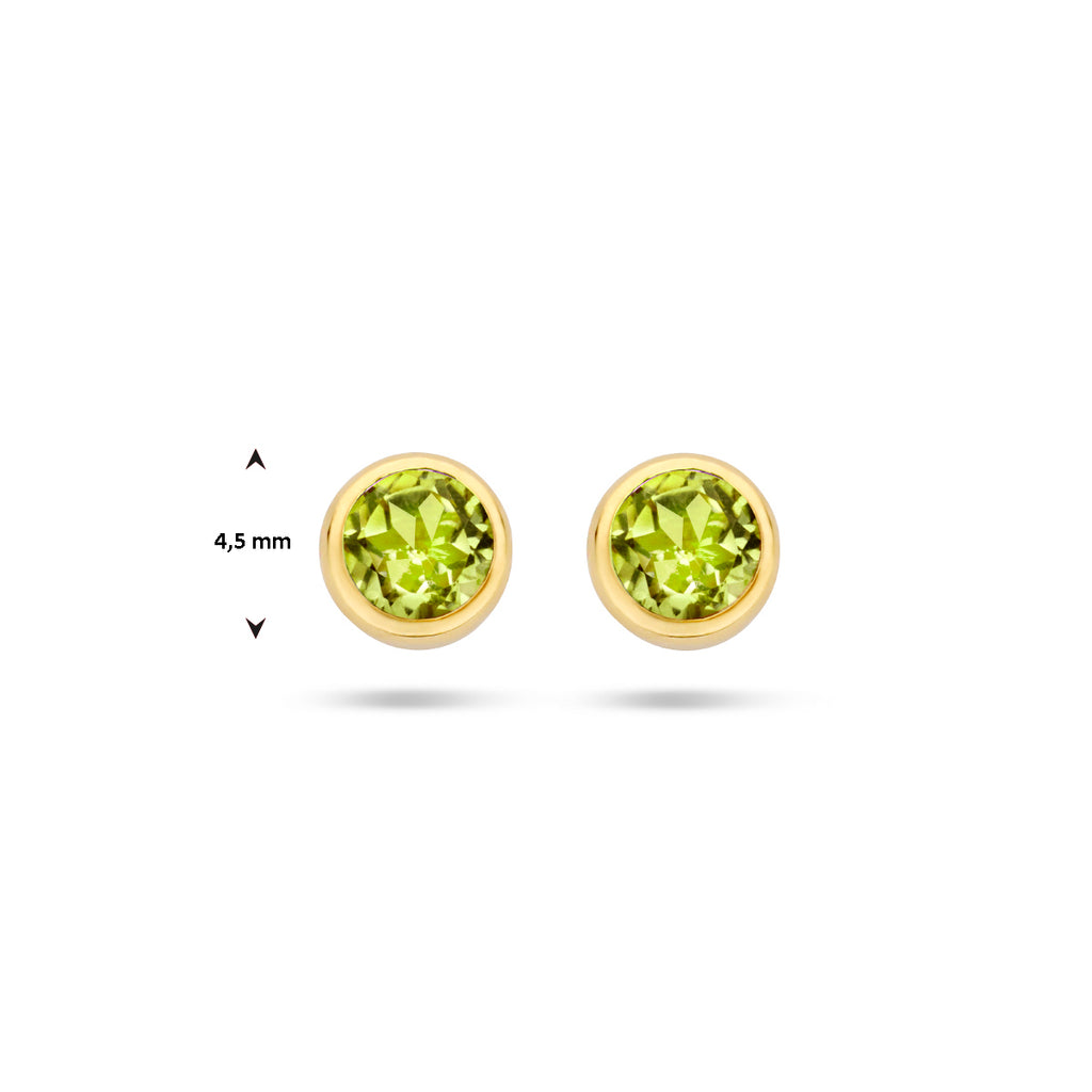 Ohrstecker Peridot 14K Gelbgold