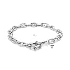 Armband Marine 5,8 mm 19 cm mit großem Federringverschluss Silber rhodiniert