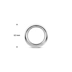 hanger 4,5 mm 14K witgoud - rondje,bolletje,ringetje,draad