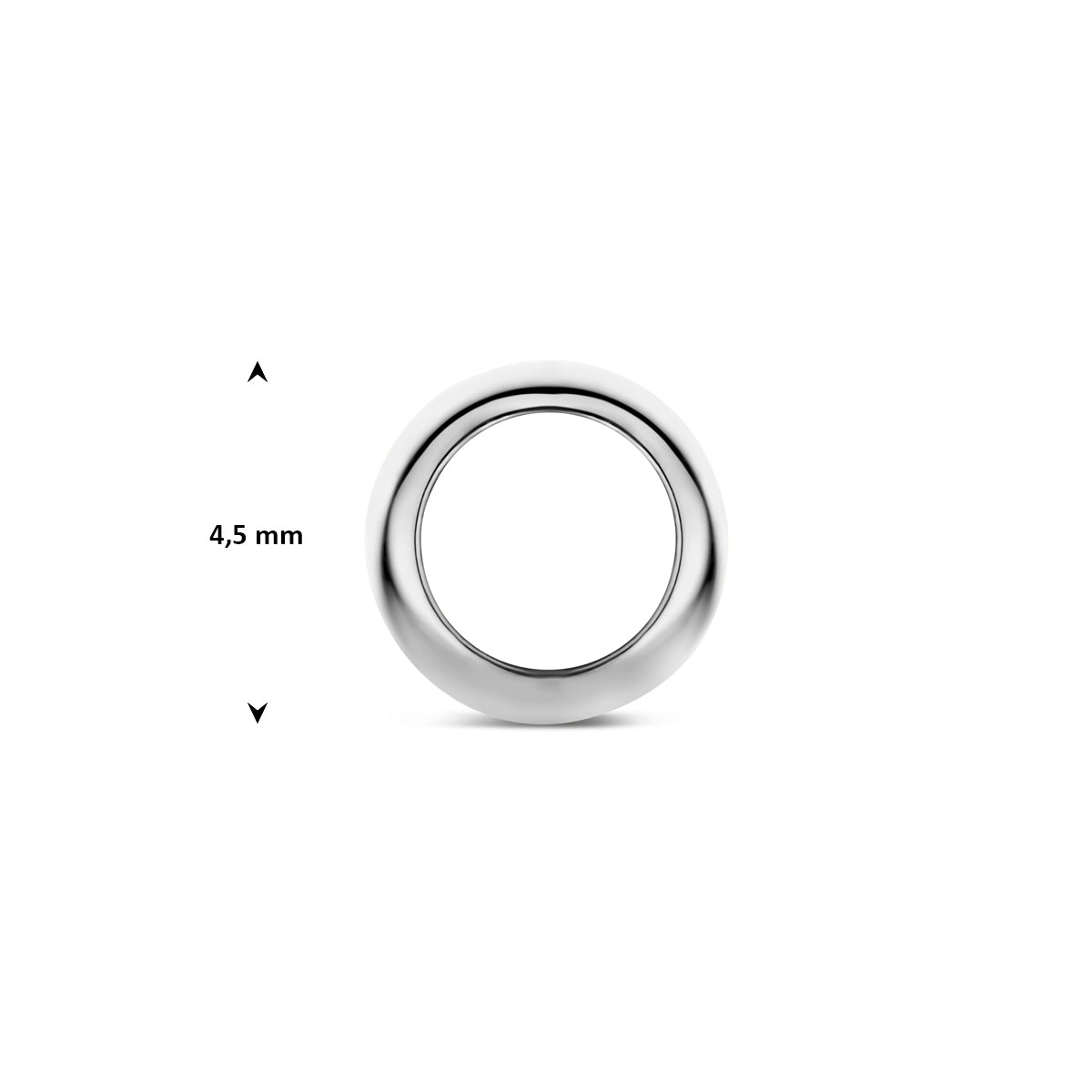 hanger 4,5 mm 14K witgoud - rondje,bolletje,ringetje,draad