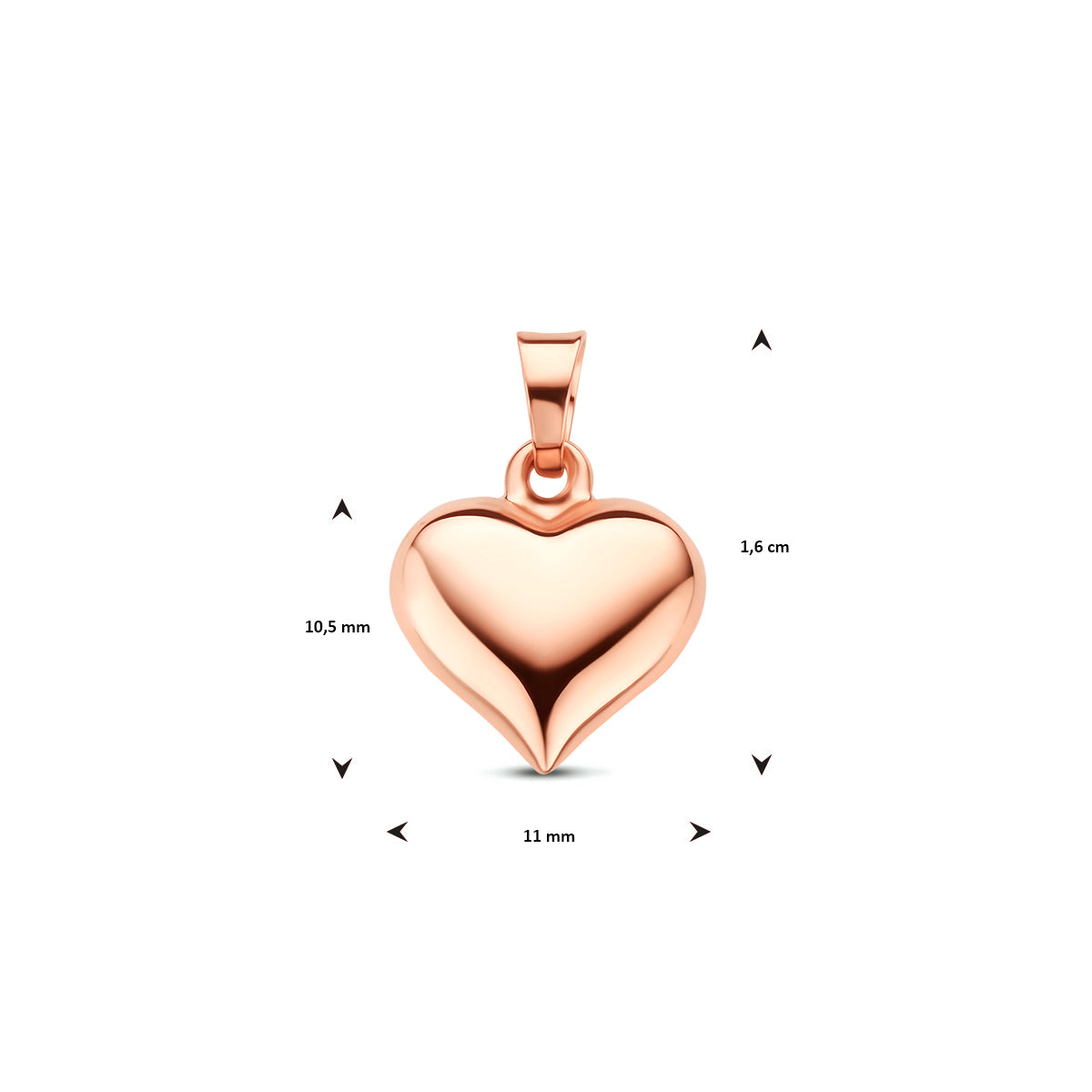 hanger hartje 14K roségoud