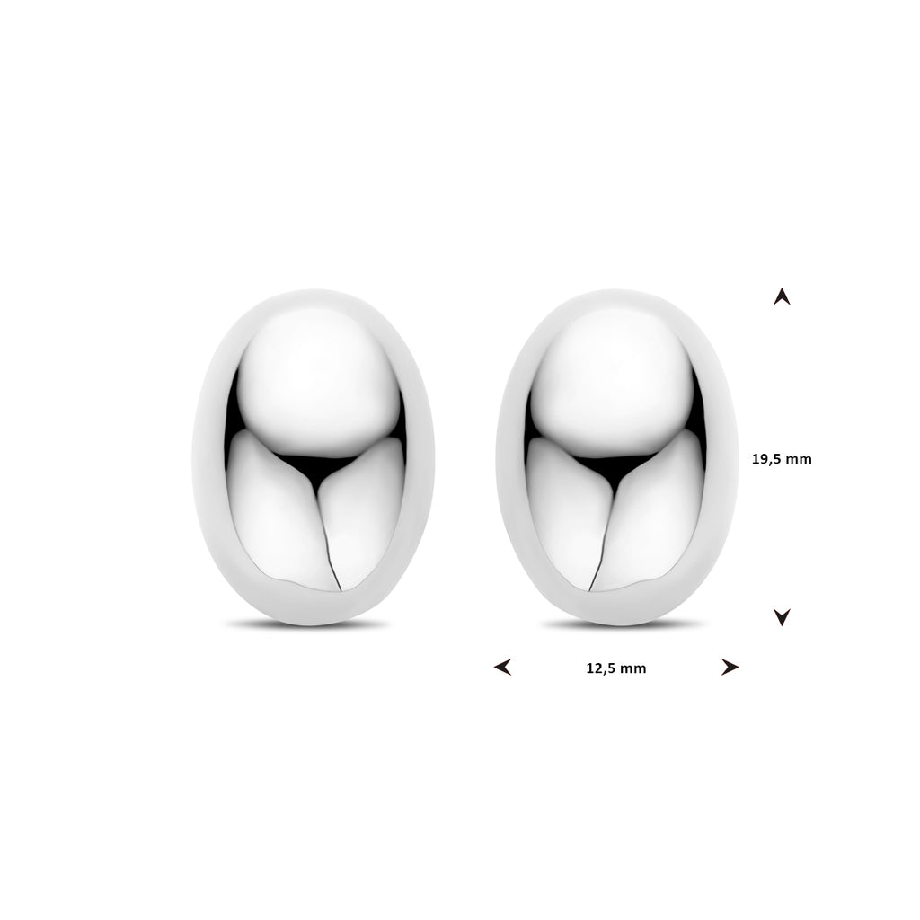 Ohrstecker 19,5 mm Silber rhodiniert