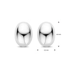 Ohrstecker 19,5 mm Silber rhodiniert