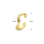 ear cuff 12 mm 1 micron zilver verguld (geel)
