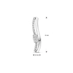 hanger zirkonia 21 mm zilver gerhodineerd