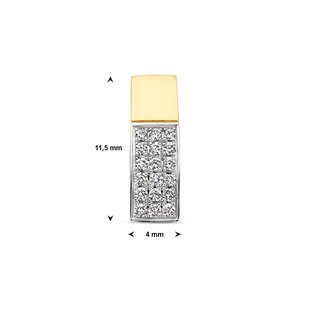 Anhänger Diamant 0,07 ct h si 14K Bicolor-Gold gelb/weiß