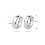klapoorringen 4 mm bol zilver wit - bol