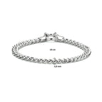 Armband Gourmette 5,8 mm 19 cm mit großem Federringverschluss Silber rhodiniert