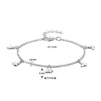 armband vlinder 17 + 3 cm zilver gerhodineerd