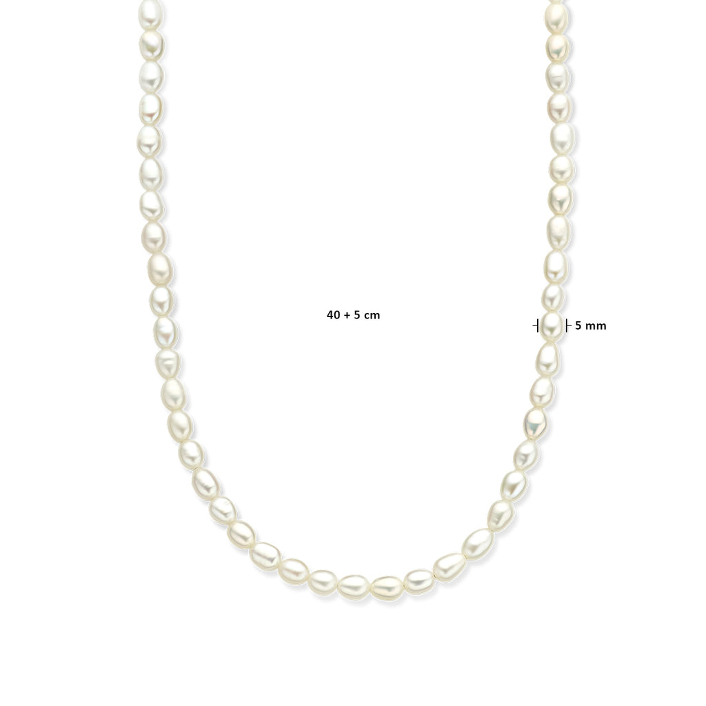 Halskette Perlen 5,0 mm 40 + 5 cm 14K Gelbgold