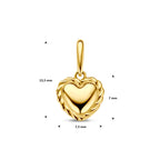 hanger hartje 7 mm 14K geelgoud