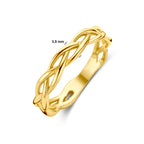 ring gevlochten 14K geelgoud - gevlochten