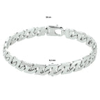 Armband Gourmet 8,2 mm Silber rhodiniert