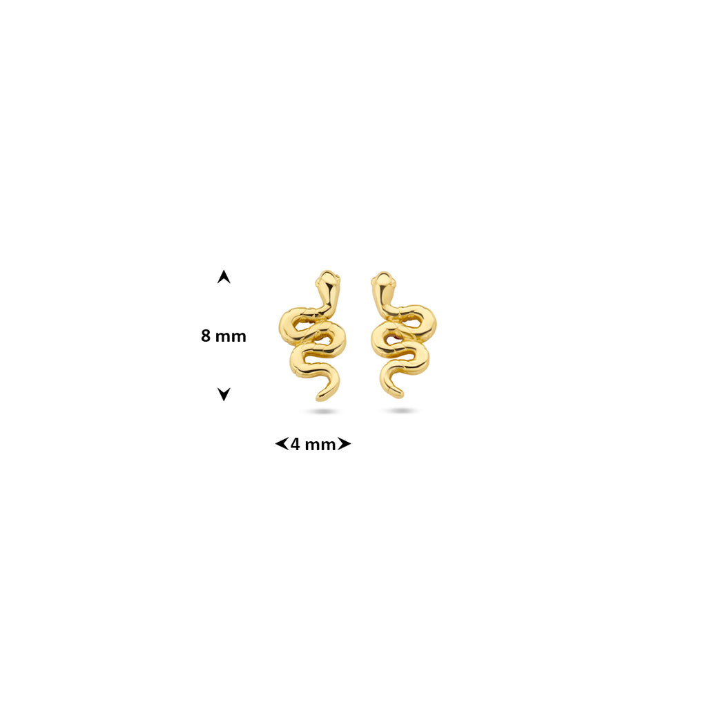 9k oorknoppen slang 8 mm 9K geel