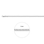 gourmette 3,0 mm silberweiß