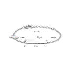 Gravurarmband Einhorn Plättchen 4,5 mm 11 + 2 cm Silber rhodiniert