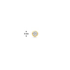 Flat Back Piercing Zirkonia 3 mm 14K Gelbgold