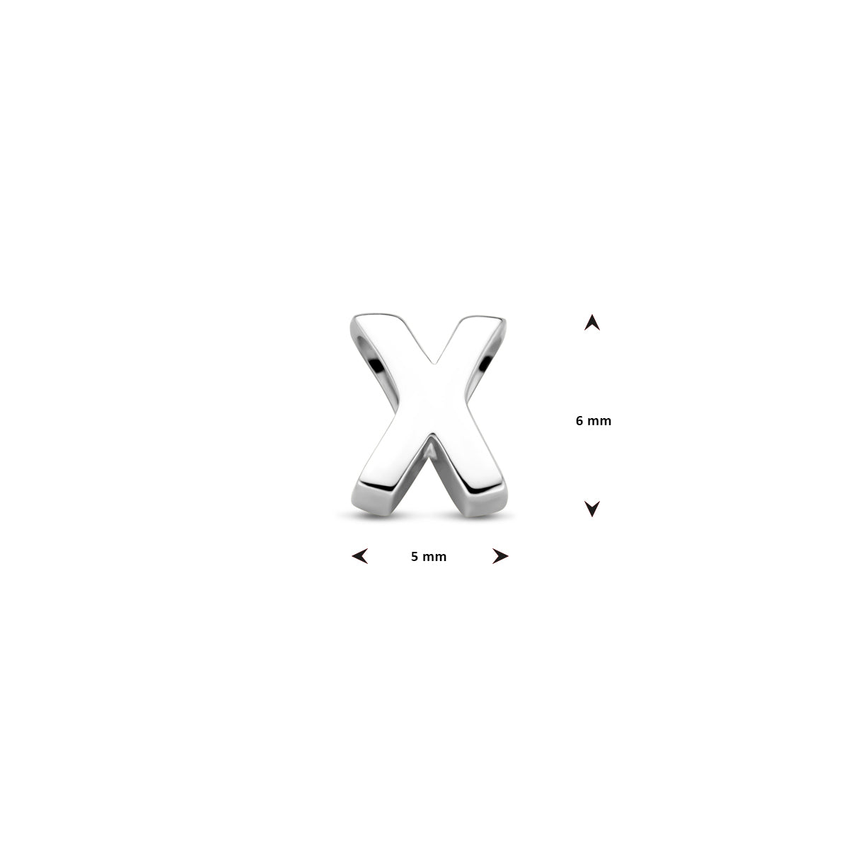 hanger letter S zilver gerhodineerd