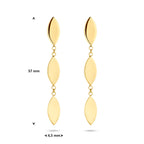 oorhangers 37 mm 14K geelgoud