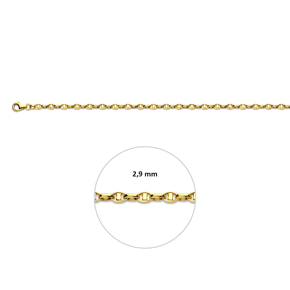 Anker 2,9 mm 14K Gelbgold