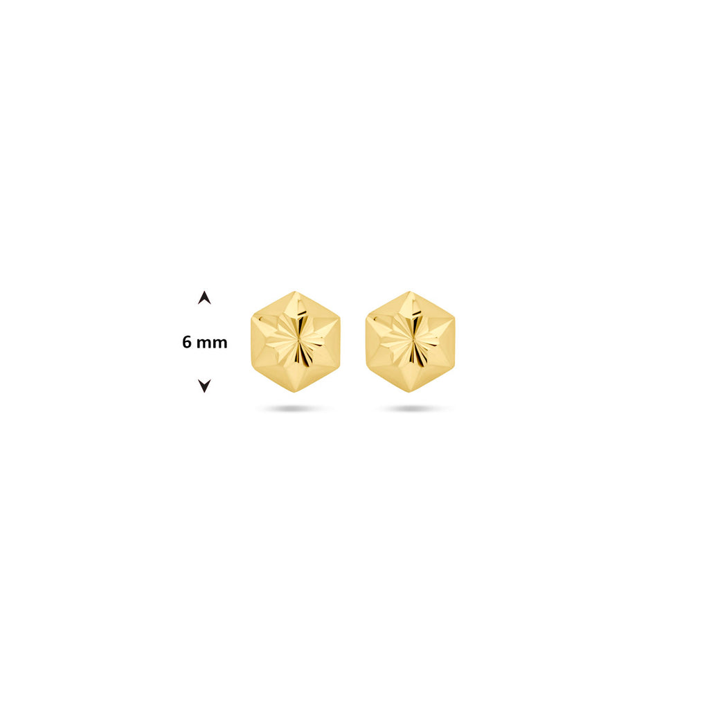 Ohrstecker diamantiert aus 14K Gelbgold