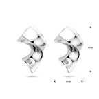 Ohrstecker Creolen 23 mm rhodiniertes Silber