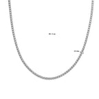 Tennishalskette Zirkonia 2,5 mm Silber rhodiniert