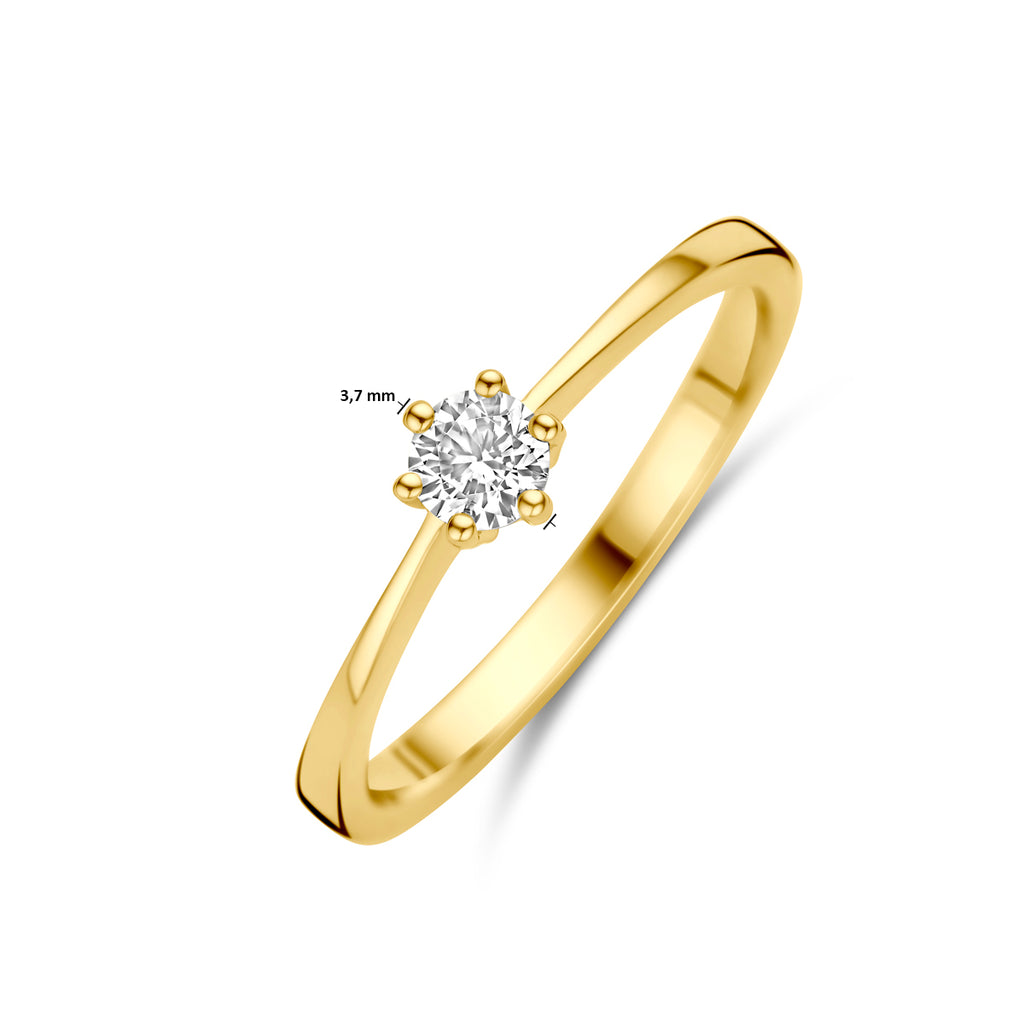 Ring Zirkonia 14K Gelbgold