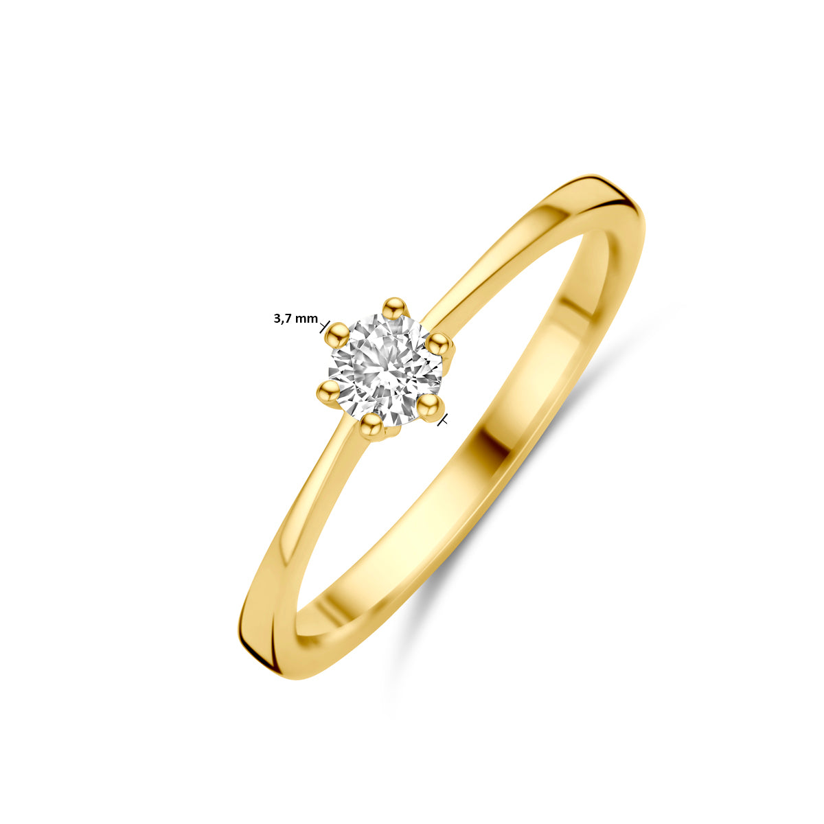 Ring Zirkonia 14K Gelbgold