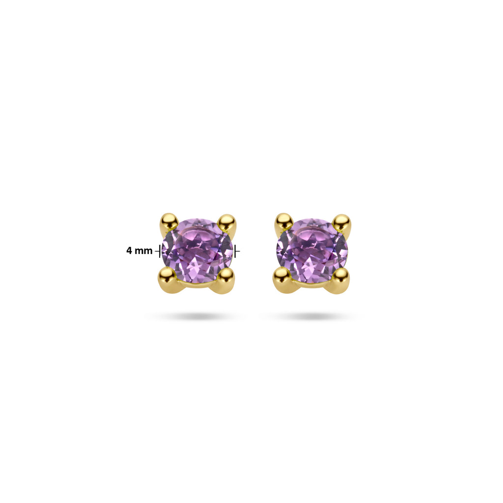 Ohrstecker Amethyst 14K Gelbgold