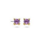 Ohrstecker Amethyst 14K Gelbgold