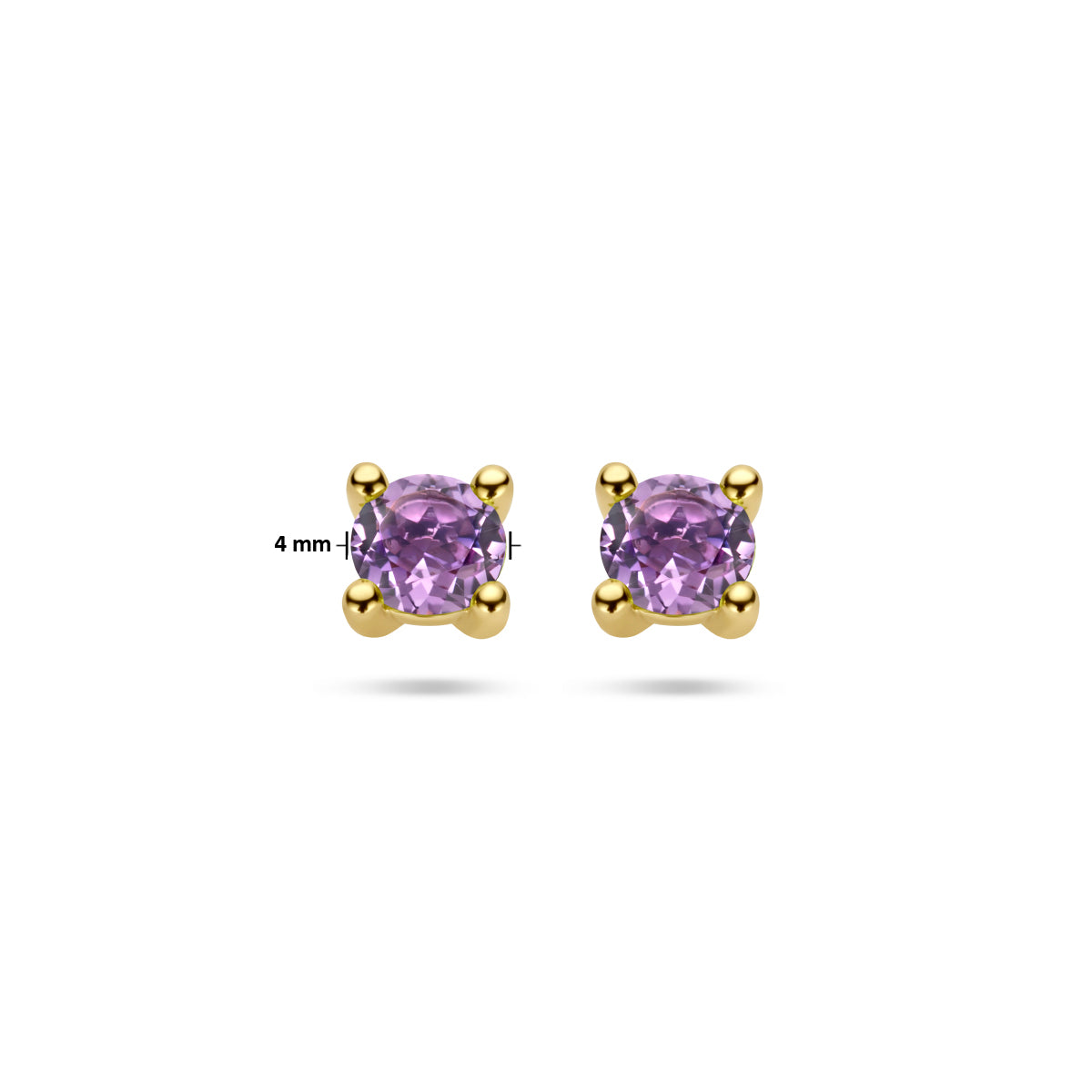 Ohrstecker Amethyst 14K Gelbgold