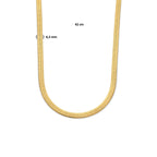 Halskette Schlange flach 6,3 mm 42 cm ionenplattierter Edelstahl