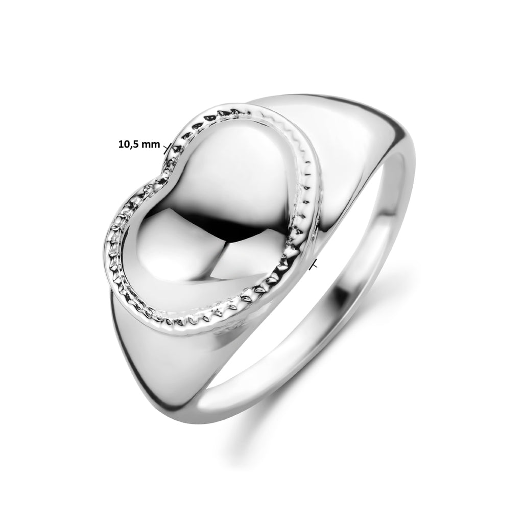 Ring Herz Silber rhodiniert