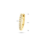 Klappcreole Diamant 0,03ct H SI 9,5mm pro Stück 14K Gelbgold