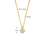 collier lab grown diamant 0.15ct g vs 40 - 42 - 44 cm 14K geelgoud