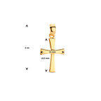 hanger kruis 14K geelgoud