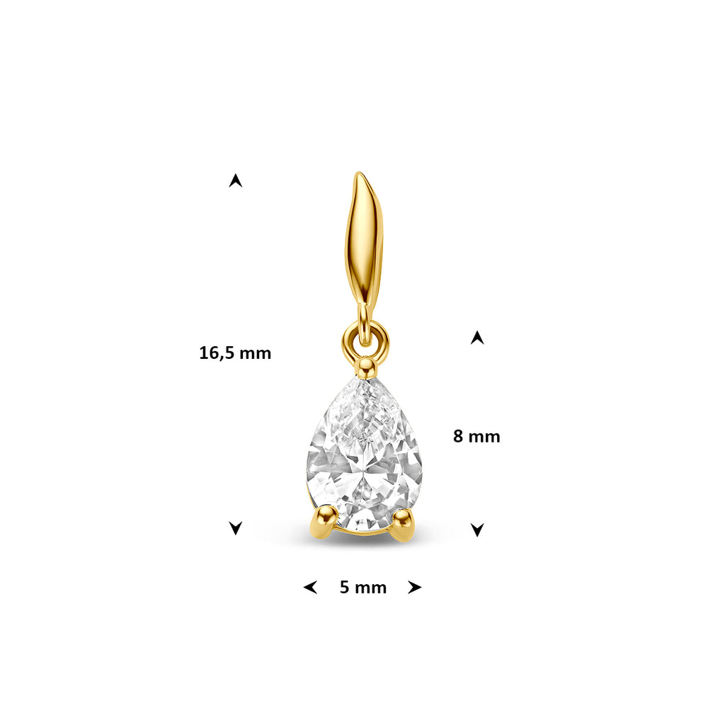 9k hanger zirkonia 8 mm 9K geel