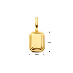 graveerhanger 8 mm 14K geelgoud