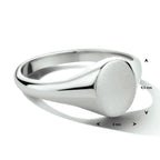 Gravurring oval Silber rhodiniert