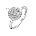 ring zirkonia zilver gerhodineerd