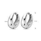 Klappohrringe 11,5 mm Silber rhodiniert
