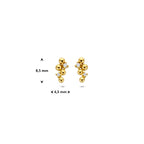 oorknoppen diamant 0.03ct (2x 0.015ct) h p 8,5 mm 14K geelgoud