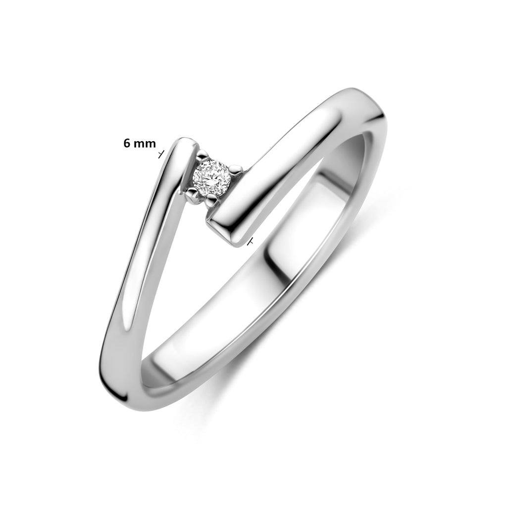 Ring Zirkonia Silber rhodiniert