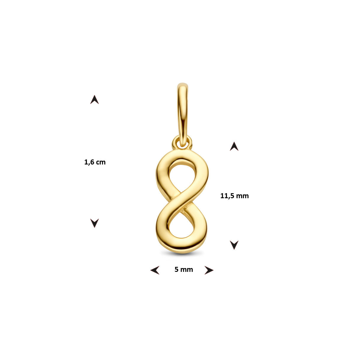 Anhänger Unendlichkeit 14K Gelbgold