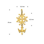 Anhänger Hugenottenkreuz 29 mm 14K Gelbgold