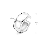 ear cuff 13 mm zilver gerhodineerd