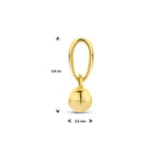 hanger bolletje 9 mm 14K geelgoud